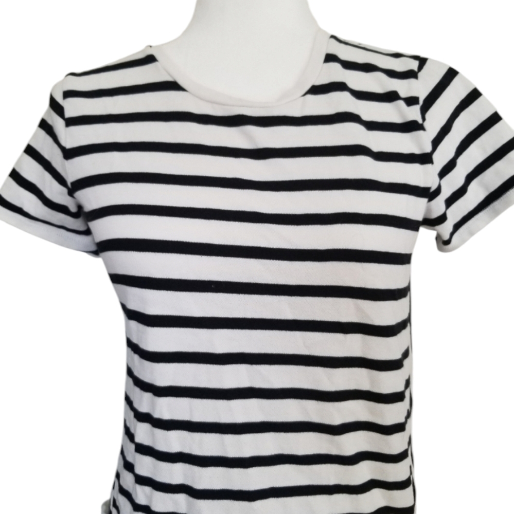 Madewell-  High-Low Striped Shirt - XS